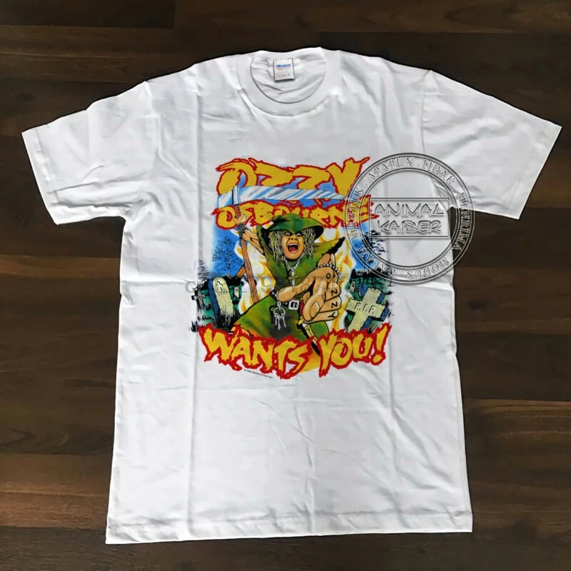 Футболка без рукавов с переизданием тура OZZY OSBOURNE 1984 года "Лай барк на Луну".