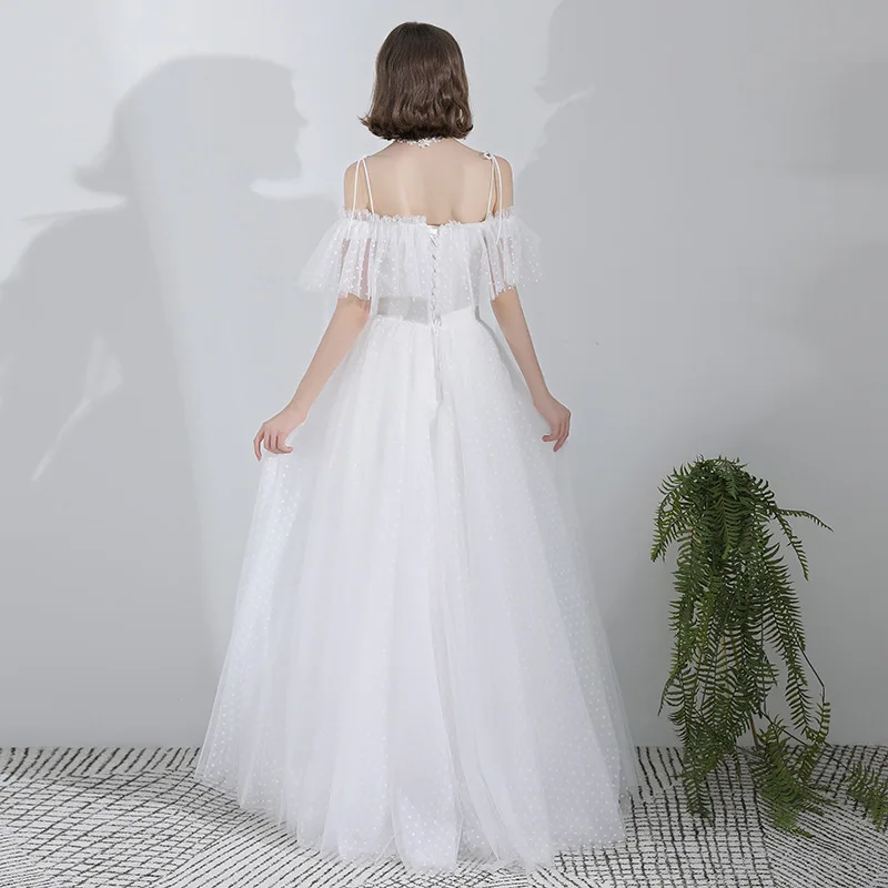 Женское платье Летнее элегантное сексуальное с открытыми плечами в горошек