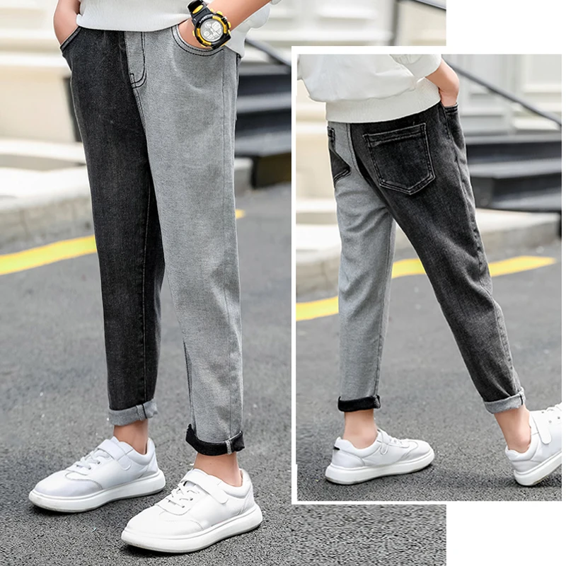 От 5 до 11 лет Детская одежда для мальчиков узкие джинсы Классические штаны