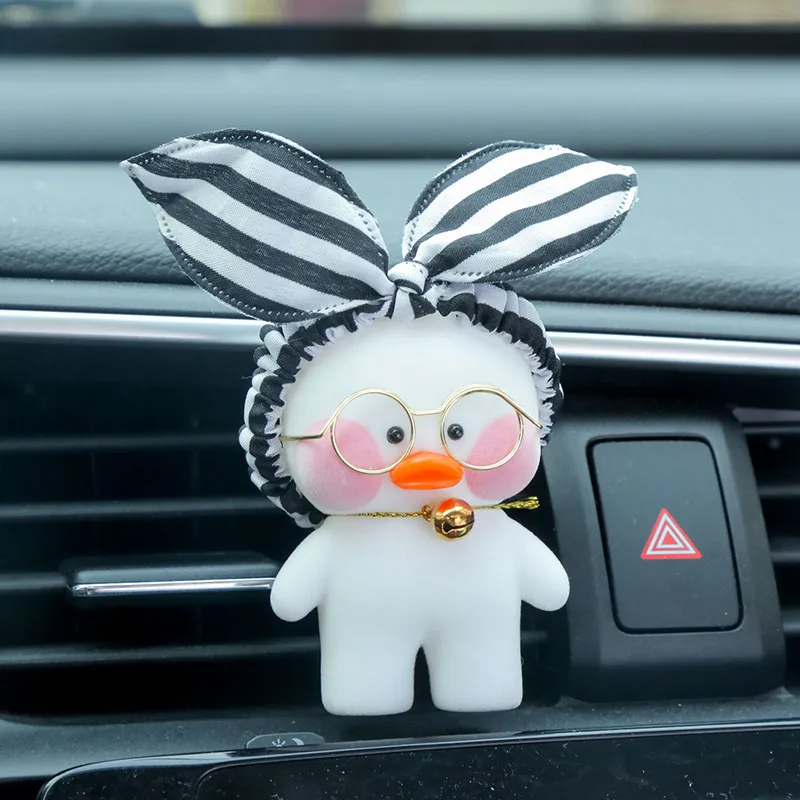 8 см Kawaii LaLafanfan кафе утка игрушка мультфильм милый утка автомобиль Декор животных Куклы Игрушки для девочек подарок на день рождения для детей - Цвет: 7