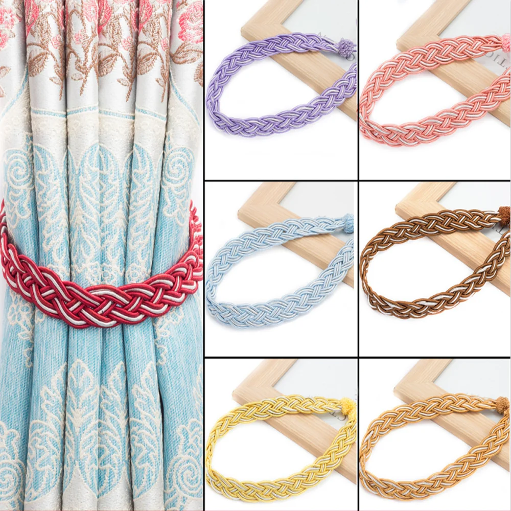 2 шт. Плетеный скрученный подхваттор для штор ручной работы зажимы держатель