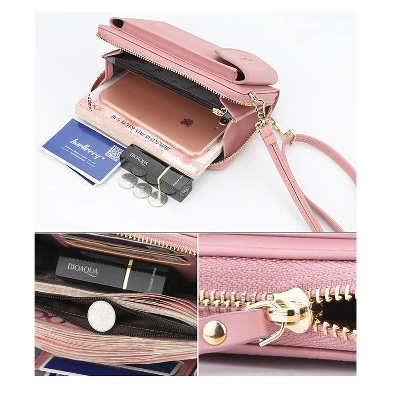 

Ladies wallet, PU twill multifunctional mobile phone bag, large-capacity travel wallet, passport holder, small square bag