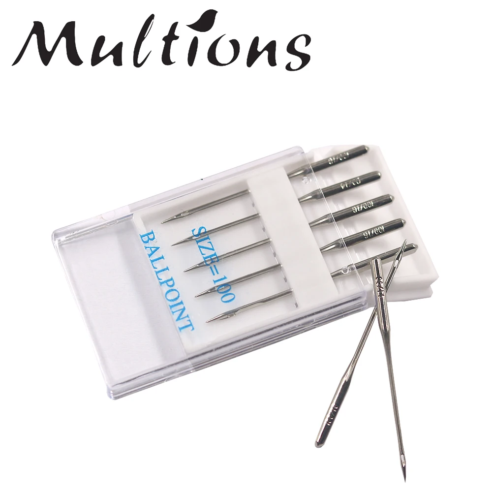 5/10 шт. серебряные иглы для швейной машинки Шариковые из нержавеющей стали