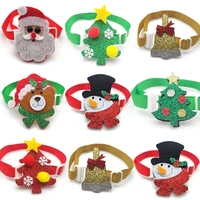 3050 pcs christmas dog accessories shining pets dog bow ties necktie cute christmas tree snowman bowties xmas dog ties supplies