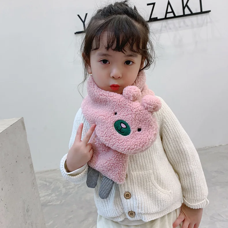 Детский шарф высокого качества Mcmo зимний нагрудник из имитации овечьей шерсти