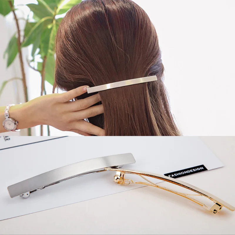 Заколка для волос длинная металлическая женская аксессуар заколка-девушки