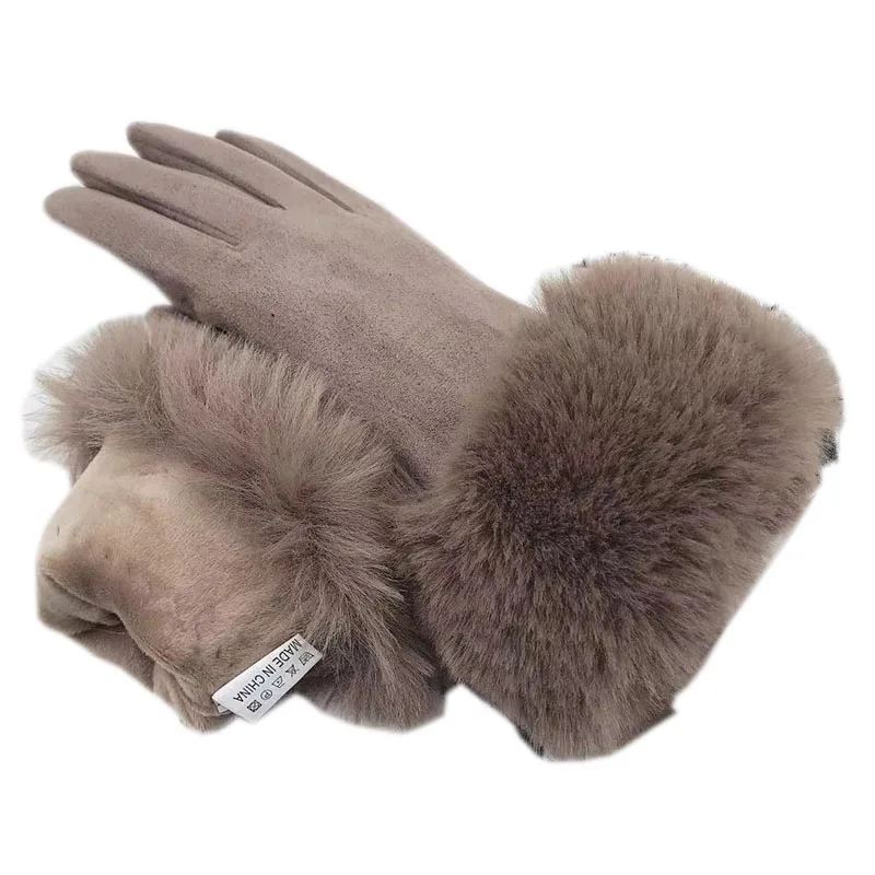 Перчатки зимние женские из искусственного меха 2021-00 | Аксессуары для одежды