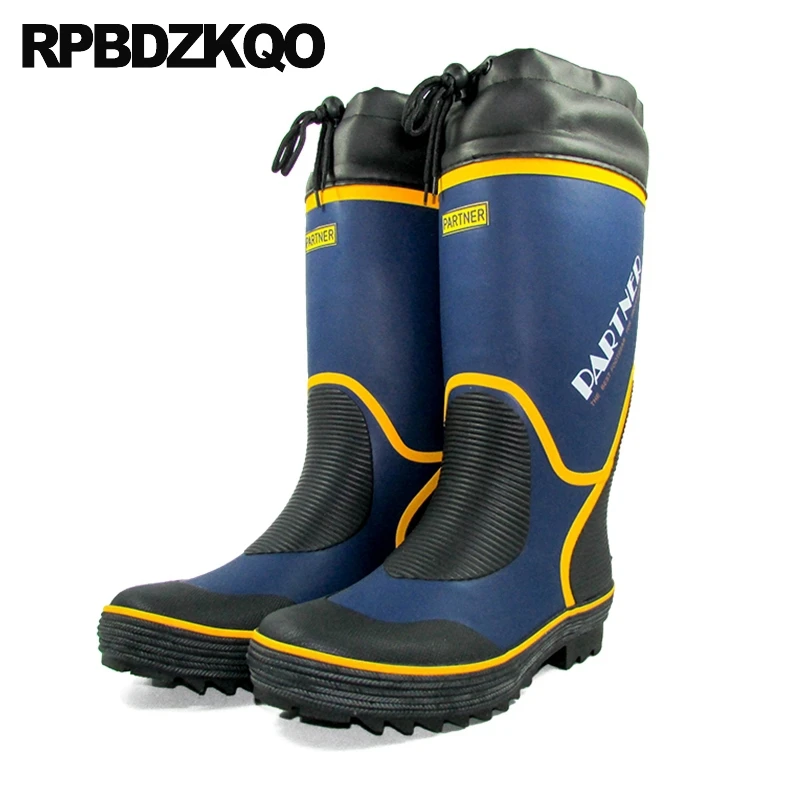 обувь резиновые сапоги водонепроницаемый стальной подносок пвх мех Плюс размер