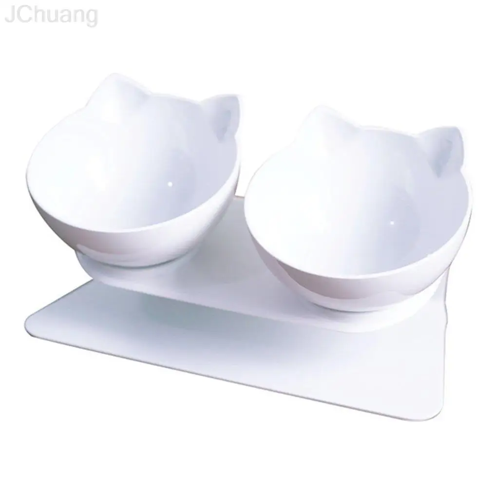 

15 Degree Basin Oblique Mouth Double Bowl Dog Bowl Pet Cat Dog Food Bowl Anti-vomiting Ortopedic Cat Bowl