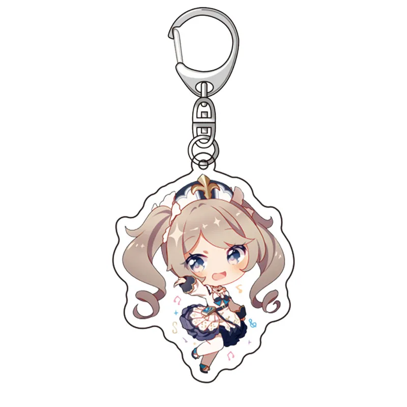 Anime Game Genshin Impact Acrylic Keychain Delicate Craft Mengpa Key Chain Delicacy Bag Pendant Small Trinket Ring Gift | Украшения и