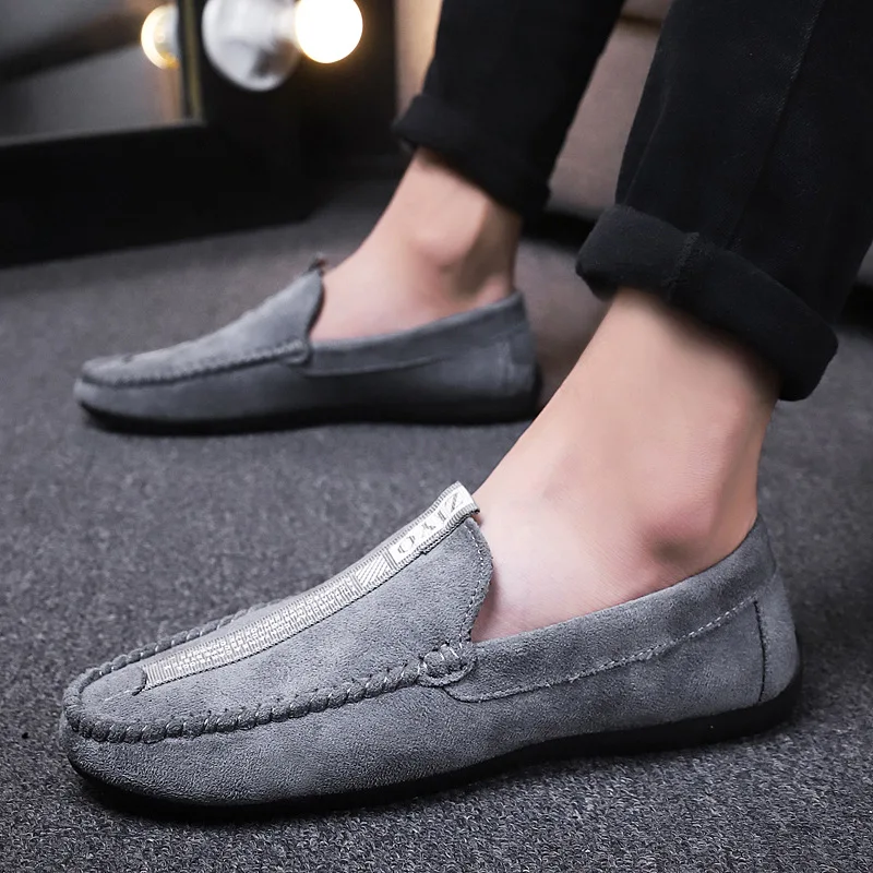 Новинка 2019 года сезон весна осень Мужская обувь в горошек без застежки мужская на