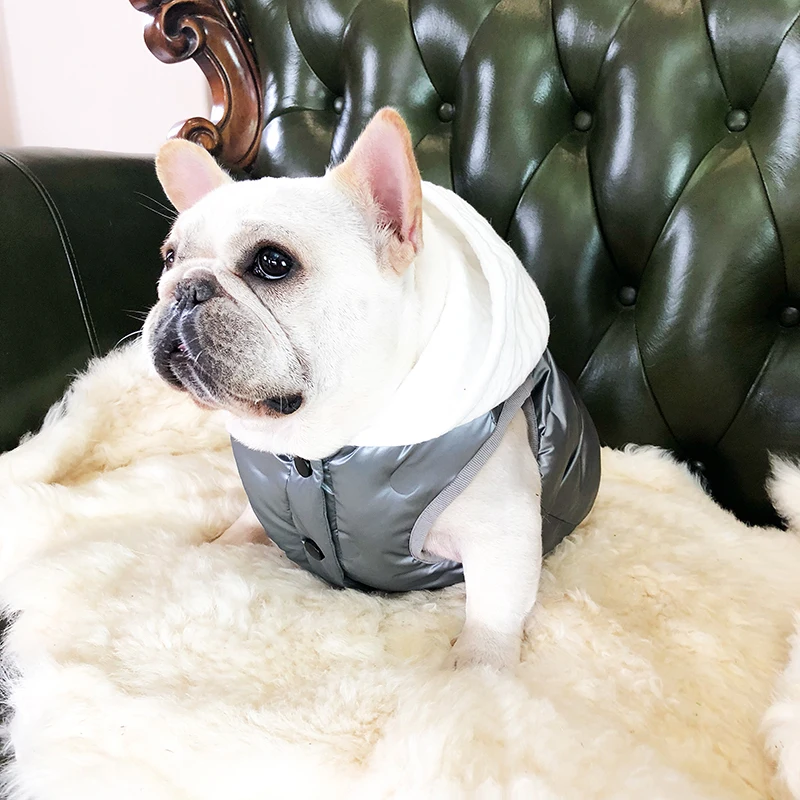 Мопс одежда зимняя французская для бульдога Frenchie собака костюм наряд