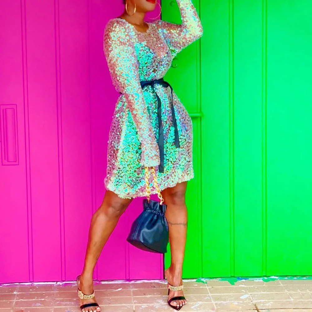 Sequinis женские вечерние платья облегающее платье лето 2020 сексуальные африканские