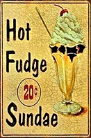 uniq designs metal tin signs hot fudge sundae food sign ice cream decorations metal food signs sundae sign vintage poster