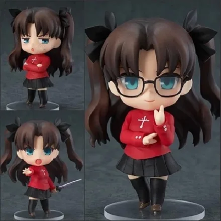 

#409 hot 10cm Fate stay night Tohsaka Rin The Holy Grail War Fate/zero Saber action figure toy Christmas gift collectors