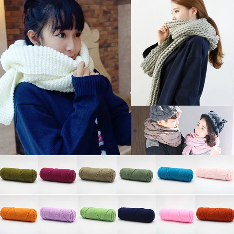 100 г сверхтолстая Пряжа хлопок Уход за кожей ручное вязание шарф пальто свитер