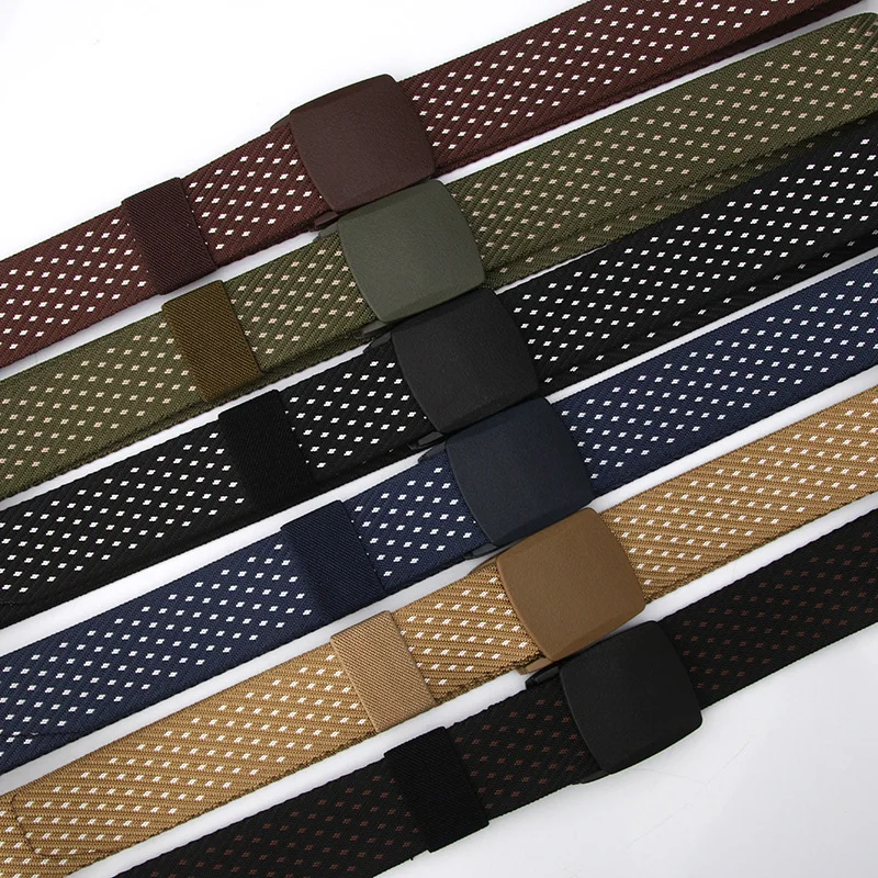 Ремень мужской из парусины с автоматической пряжкой спортивный Повседневный для