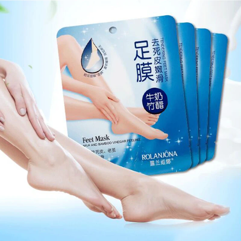 

7 pairs Bamboo Vinegar Feet Mask Milk Membrane Foot care Chamfer Whitening and Moisturizing Exfoliating