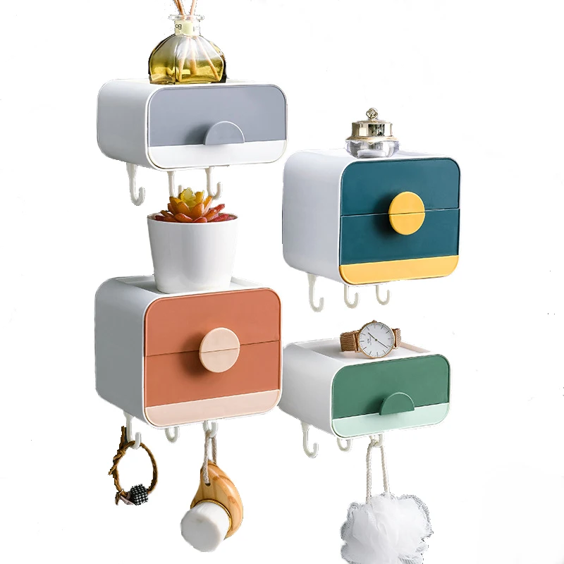 

Двухслойная Коробка для мыла, настенная коробка для хранения, водонепроницаемая настенная подвесная полка для туалета без отверстий