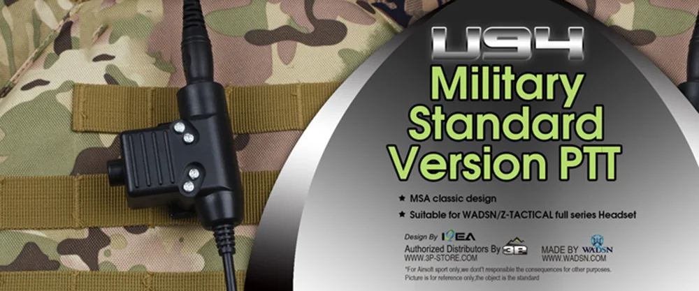 WADSN страйкбол U94 Тактический PTT для TMC-RAC гарнитура KENWOOD вилка RAC TMC Softair COMTAC Push-To-Talk