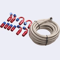 3m 5m 6m an6 nylon stainless steel fuel oil cooler hose tube universal fuel hose oil gas cooler hose line pipe tube