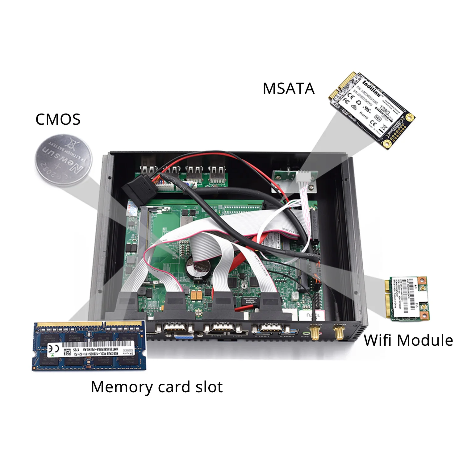 2 LAN Мини ПК Wind10 XP безвентиляторный промышленный компьютер Intel Core i5 3317U Celeron 1037U 1007U с