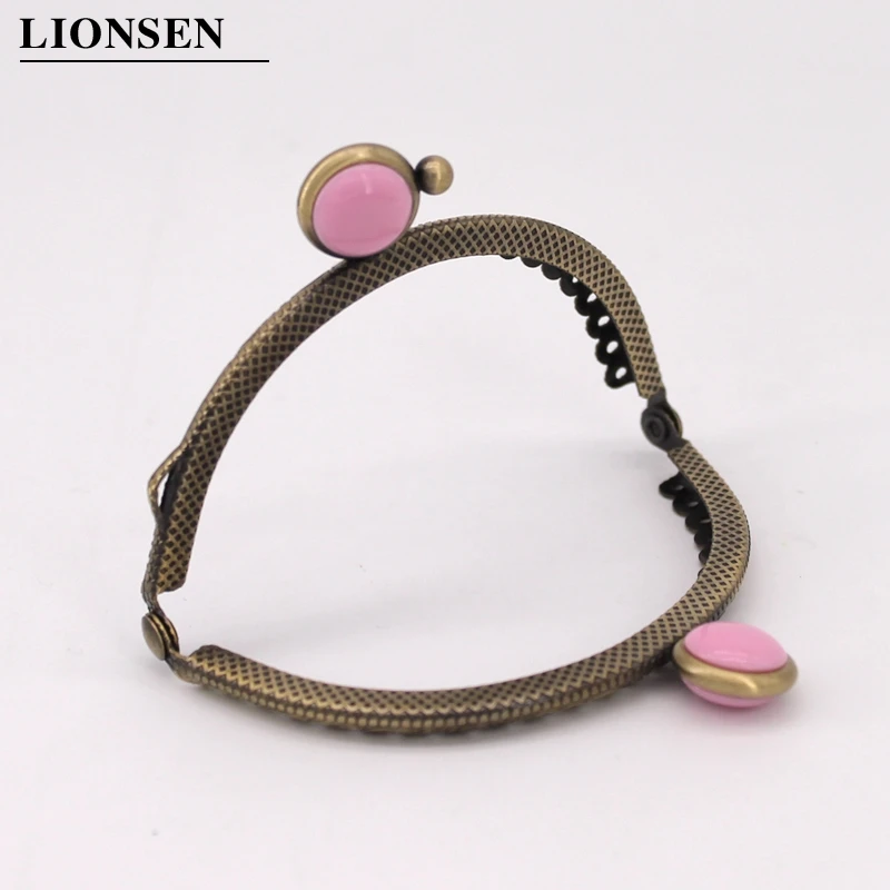 LIONSEN 8 5 см плоская бусина Античная бронзовая металлическая ручка-каркас для