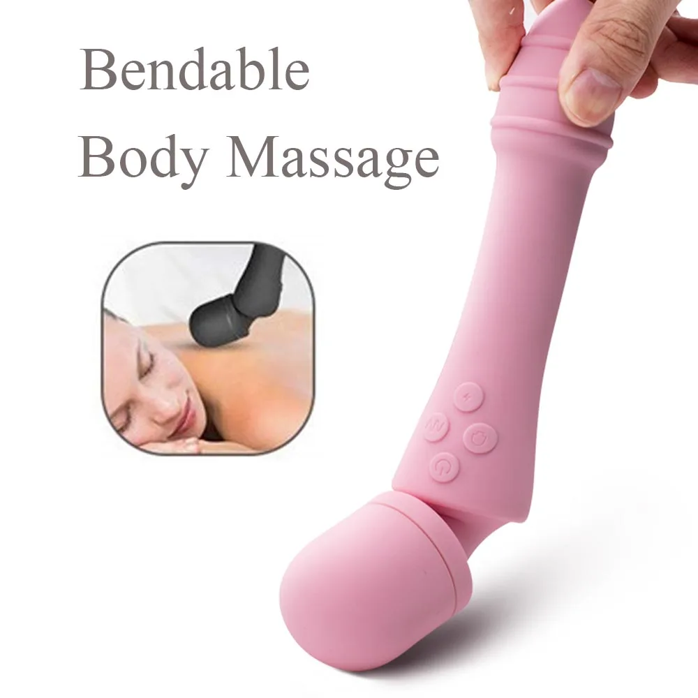 Двухголовый нагревательный вибратор-фаллос EXVOID AV Stick для массажа точки G вагинально у женщин. Волшебная палочка для секс-игрушек.