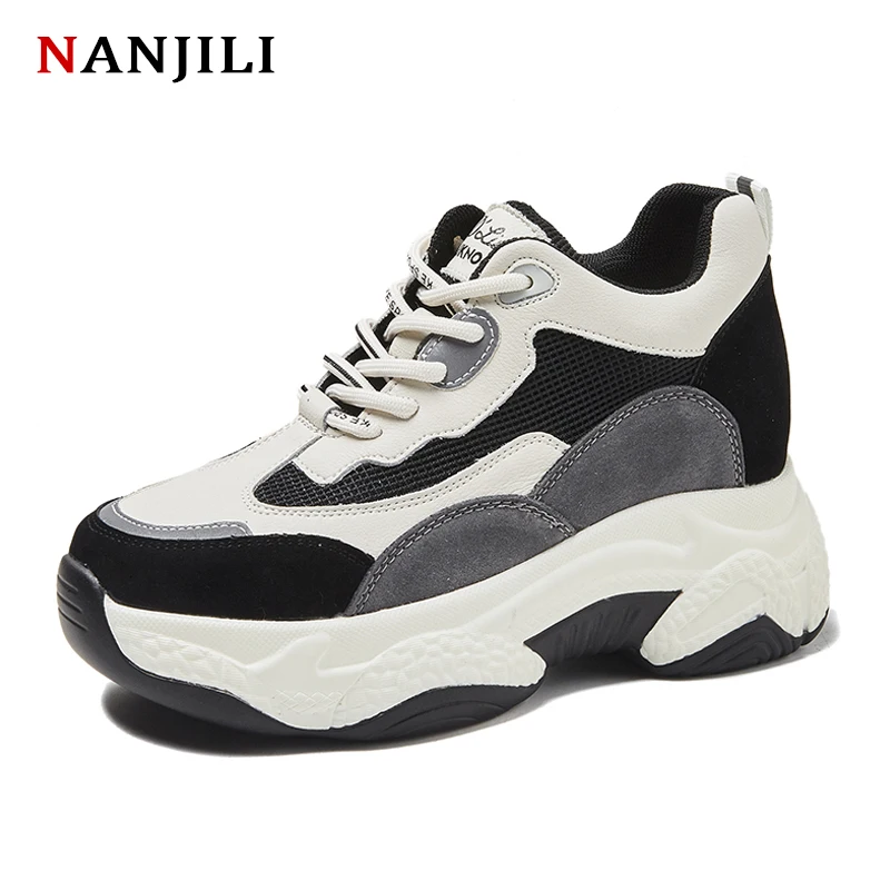 Женские кроссовки из натуральной кожи на массивной вулканизированной подошве 8