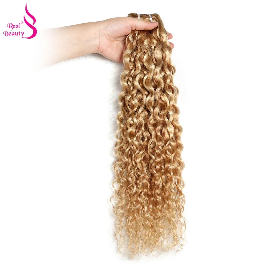 Натуральные перуанские волнистые волосы P27/613 Омбре два тона Реми пряди для