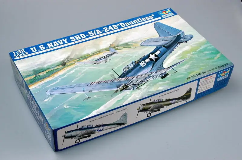 

1/32 Trumpeter 02243 US Navy SBD-5/A-24B Dauntless Dive Bomber Aircraft Model Plane Kits to Build for Aults Toys TH05457-SMT6