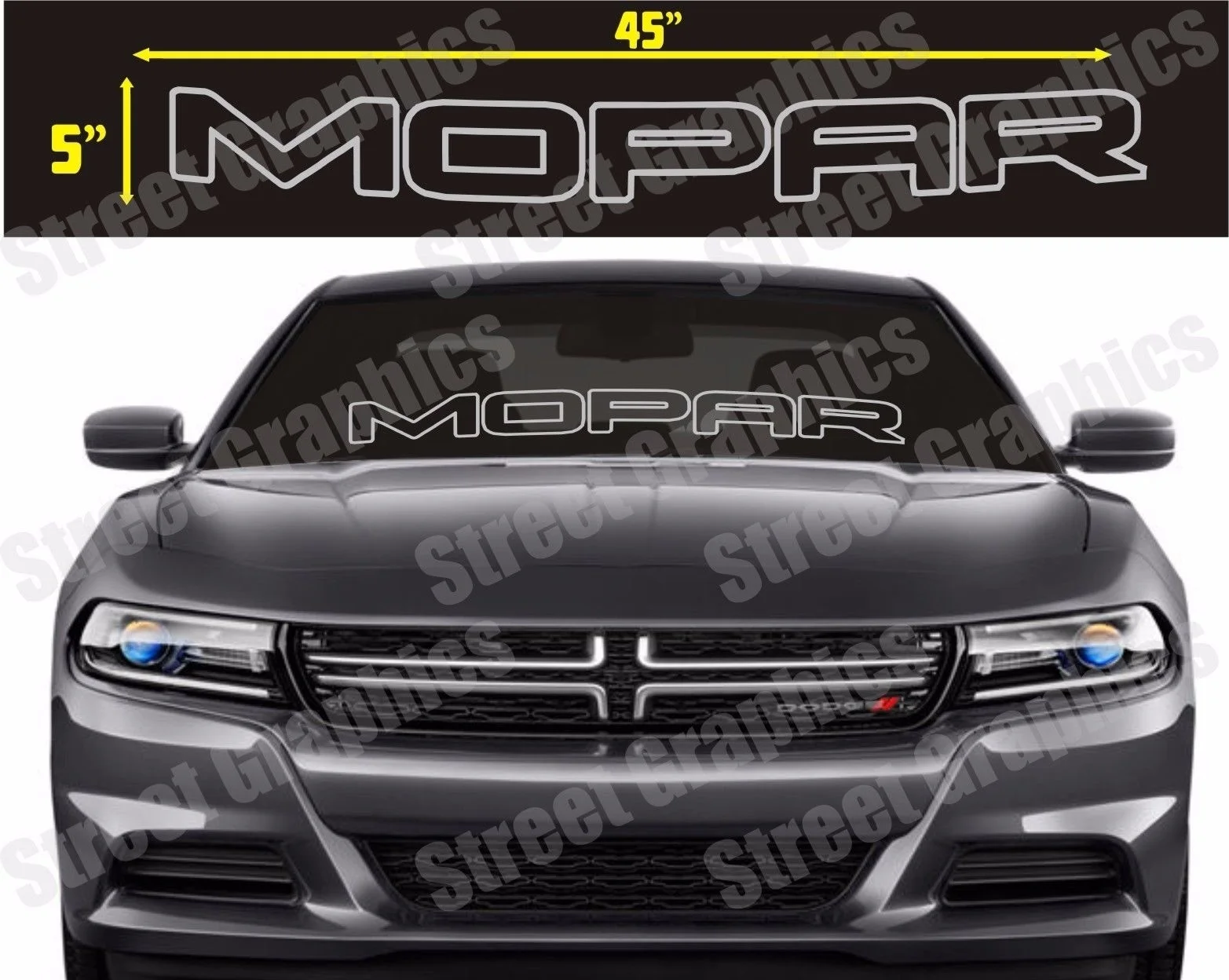 

Виниловая наклейка на лобовое стекло для автомобиля или грузовика mopar