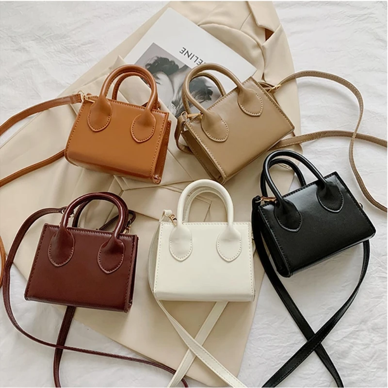 

Mini Purse PU Leather Square Bag Retro Crossbody Bags for Women Shoulder Bags 50LD