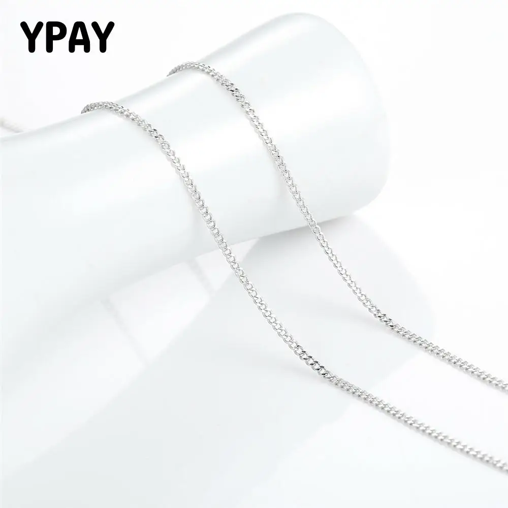 YPAY Genuine 925 Sterling Silver Link Chains Necklaces Fit For Pendant Charm Women Men Luxury S925 Fine Jewelry Gift YMN044 | Украшения и