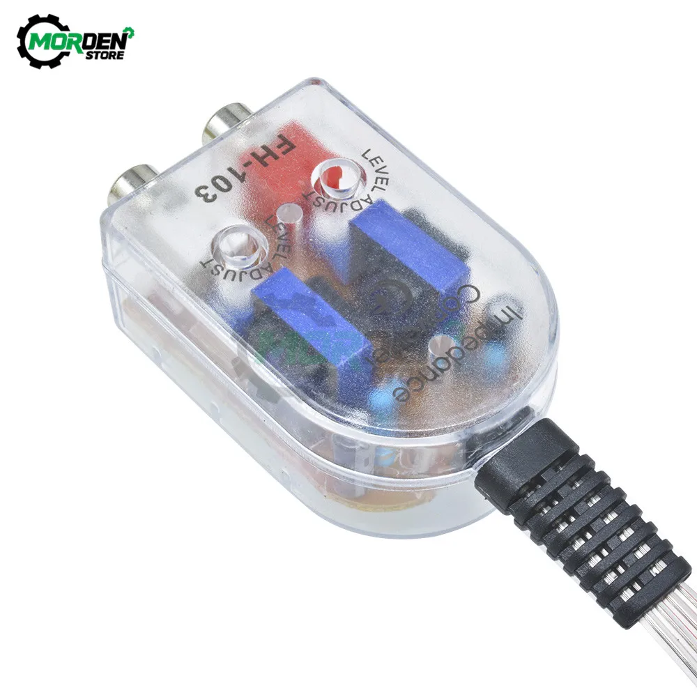 Преобразователь сопротивления звука 12 В автомобильный аудиофильтр аудиовыход |