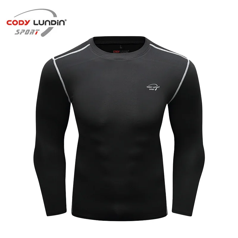 Men Compression Running T Shirt Fitness Tight Long Sleeve Sport Shirts Training Jogging Sweatshirt Gym Workout Quick Dry Fit Tee