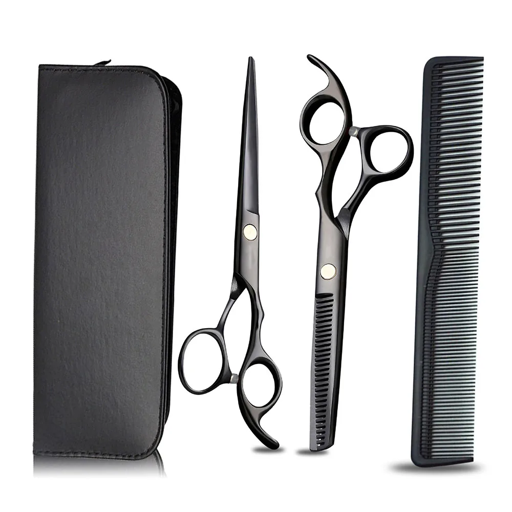 

Cutting Thinning Styling Tool Hair Scissors Set Stainless Steel Salon Hairdressing Shears Flat Teeth Blades Barber Tool