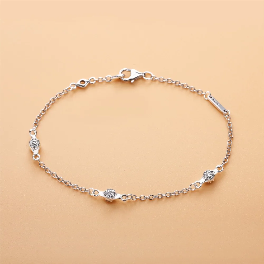 

Moonmory Original 925 Sterling Silver 2020 New Modern Love Clear CZ Bracelet Femme Shinny Stone-Studded pods Bracelet