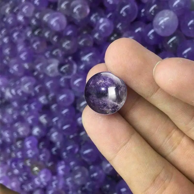 

2cm Natural Dream Amethyst Ball Polished Globe Massaging Reiki Gift Exquisite Ball Stone Gifts Souvenirs Healing Decoration D2E9
