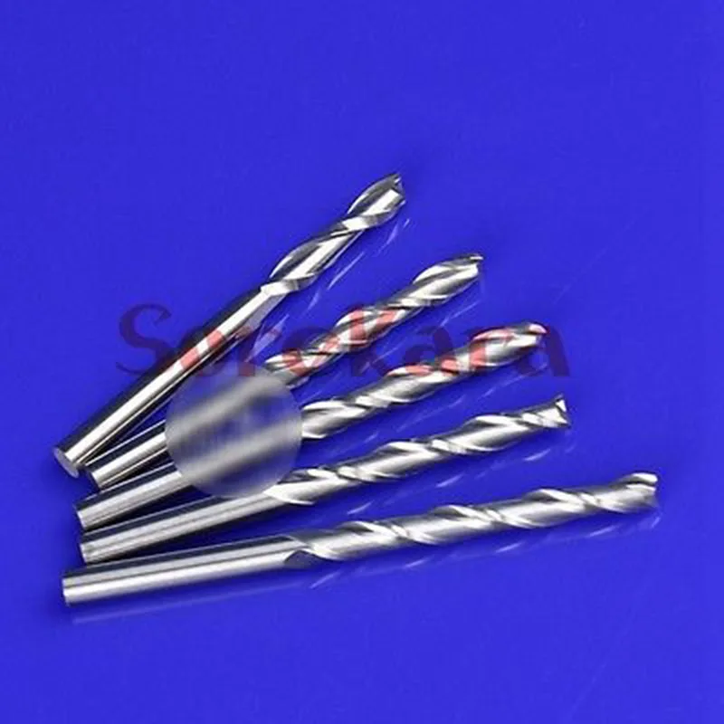 Твердосплавные концевые фрезы с двумя канавками 3 175*1*6 мм|spiral flute|cutter router bitcnc bit