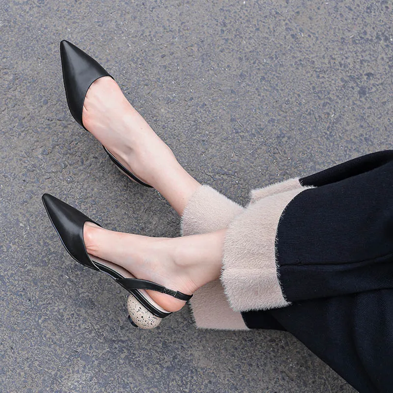 Женские туфли-лодочки с ремешком на пятке Phoentin туфли из натуральной кожи