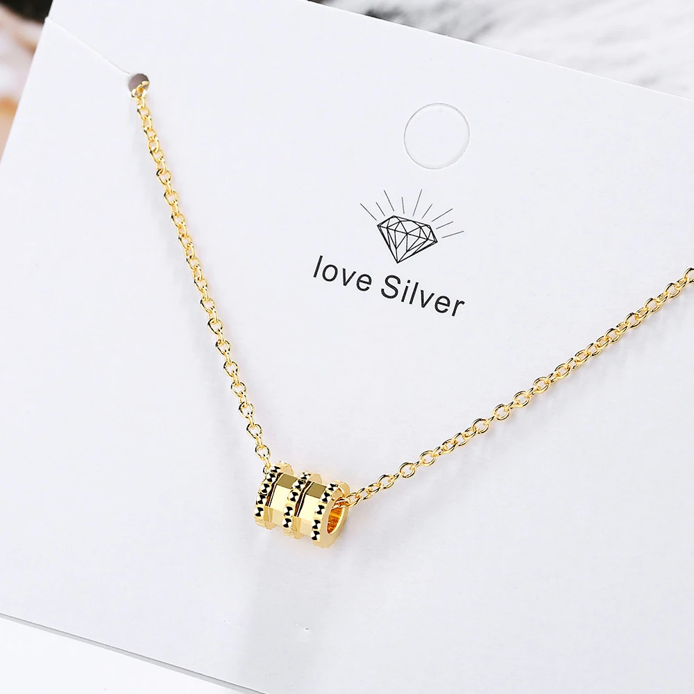 Трендовый мозаичный Циркон интерлок Круглый Круг 925 серебряного цвета ожерелья