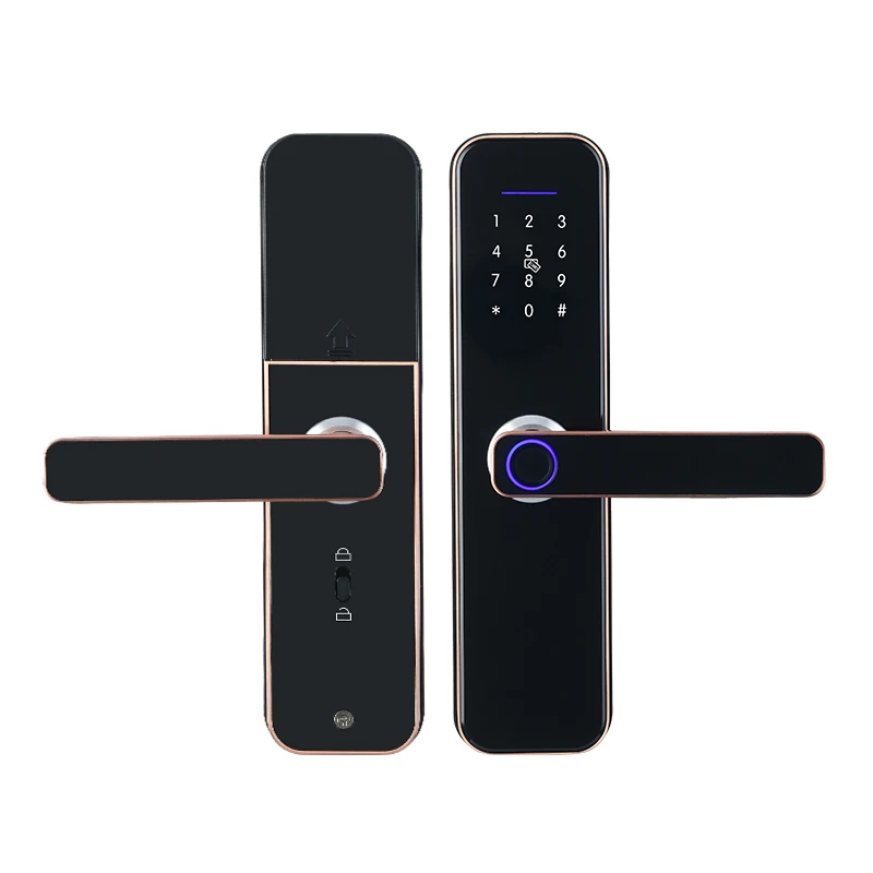 Bluetooth электронный дверной замок с дистанционным управлением через приложение, биометрический замок со сканером отпечатков пальцев и интел...