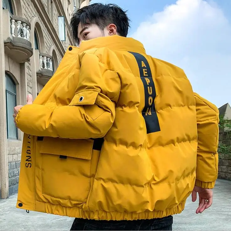 Зимняя мужская куртка парки теплая утепленная большого размера для молодых