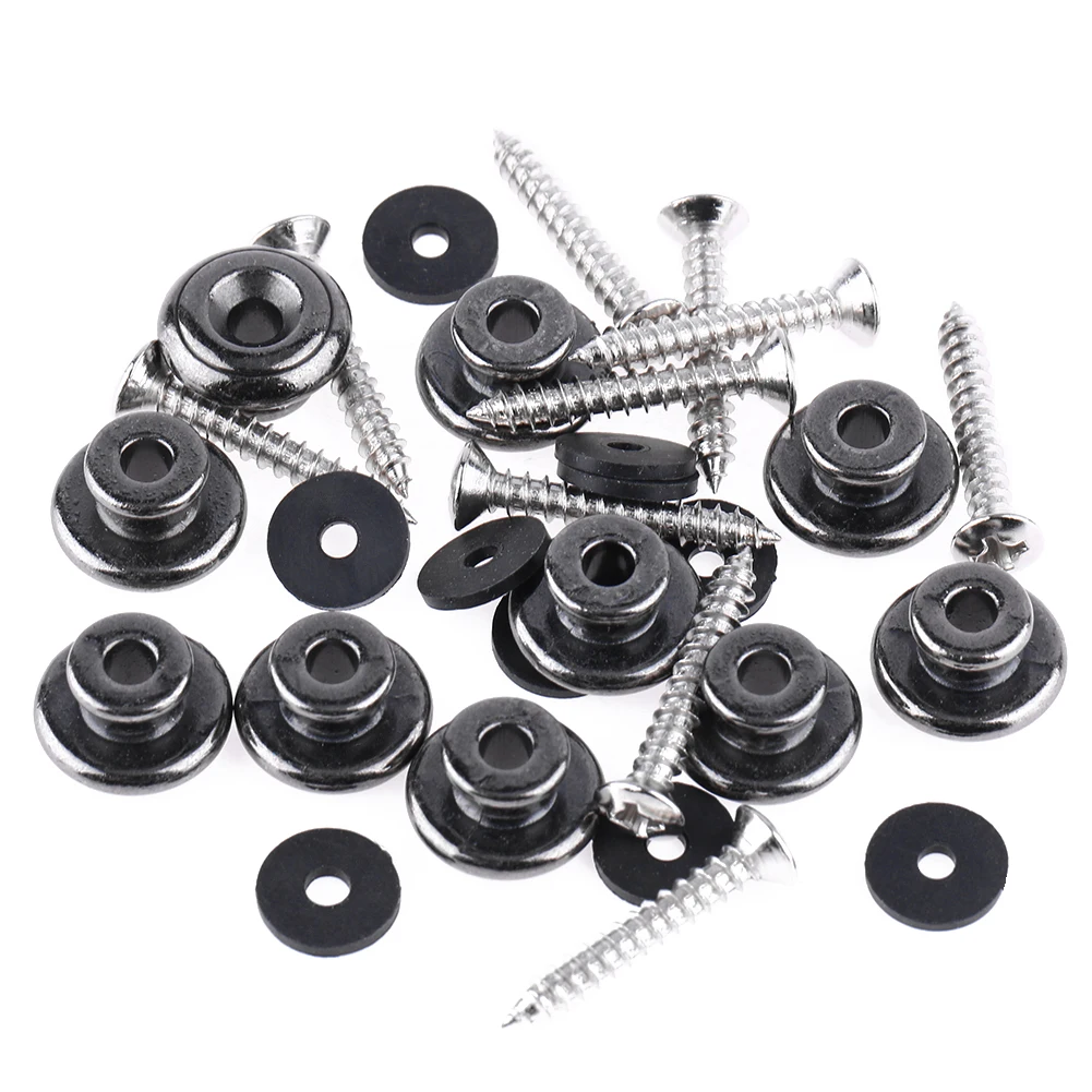 10 шт./лот хромированные кнопки для гитары ремешки замки металлические концевые