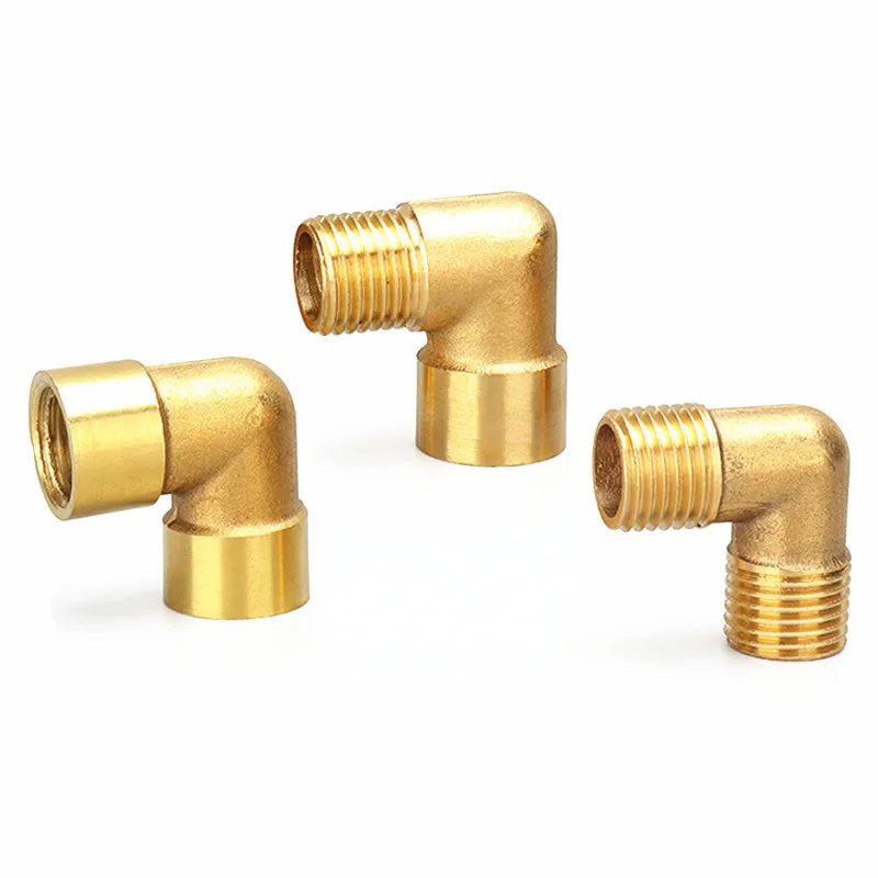 1/8 &quot1/4&quot 3/8 &quot1/2&quot 3/4 &quot1&quot женский/мужской поток 90 ° латунный штуцер трубы