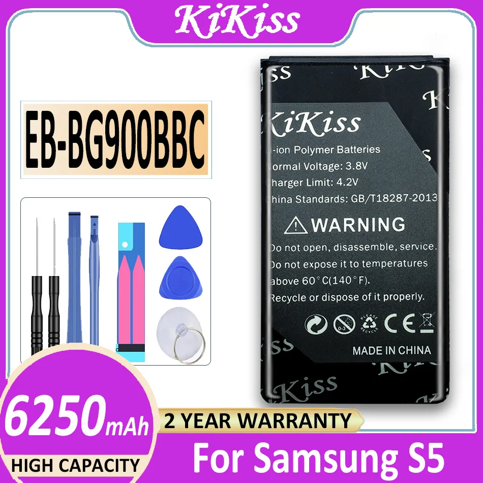

Аккумулятор 6250 мАч для телефона Samsung Galaxy S5 G900 G900S G900I G900F G900H I9600 G870 G870A EB-BG900BBC + номер отслеживания