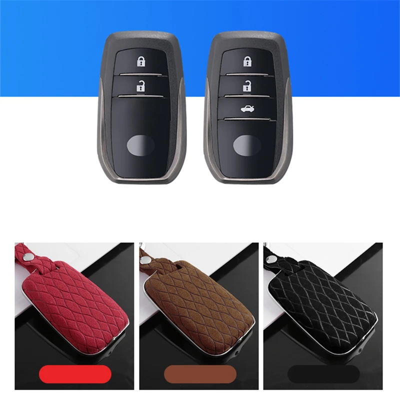 Флип Меховой чехол для автомобильного ключа Toyota Chr Auris Aygo Camry Corolla 200 Prado Crown Yaris Reiz