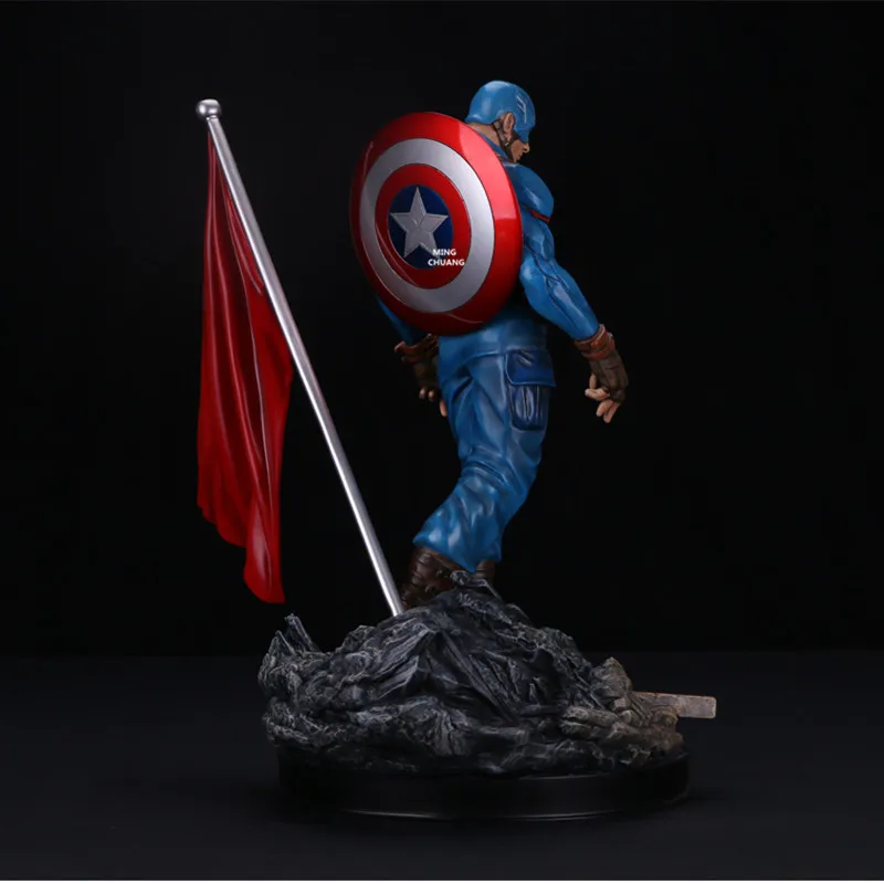 1" Статуя Мстителей Капитан Америка бюст Steve Rogers Полноразмерное портретное Искусство ремесло анимационная фигурка GK игрушечная коробка 32 см V205