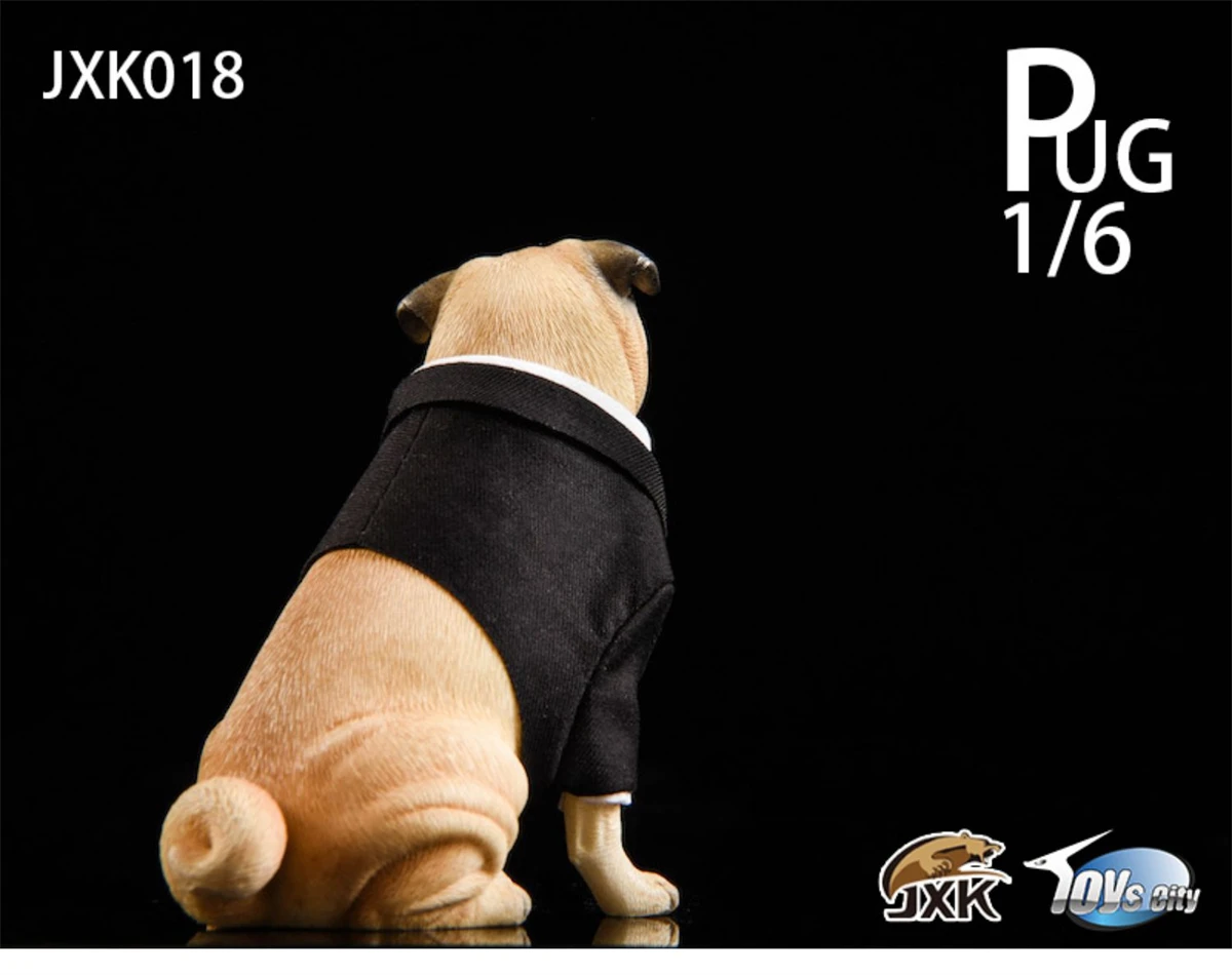 Фигурка мопса JXK 1/6 в комплекте фигурка собаки модель животного коллекционный